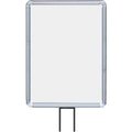 Lavi Industries , Vertical Fixed Sign Frame, , 11" x 14", For 13' Posts, Chrome 50-1131F12V-S/CL